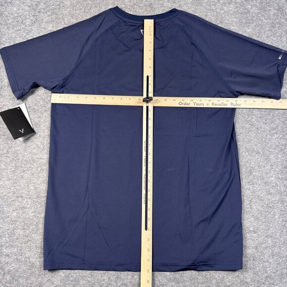 Vaiden T Shirt Mens Medium Blue Navy Gym Training Performance Athleisure - Picture 4 of 11